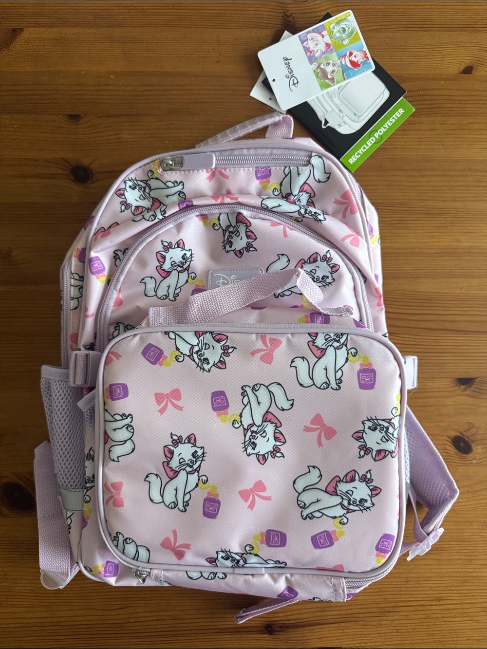 Disney Pink Aristocats “Marie” Kids Backpack with Matching Lunch Box Bag